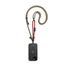 Red-Beige Crossbody Phone Lanyard - Cord